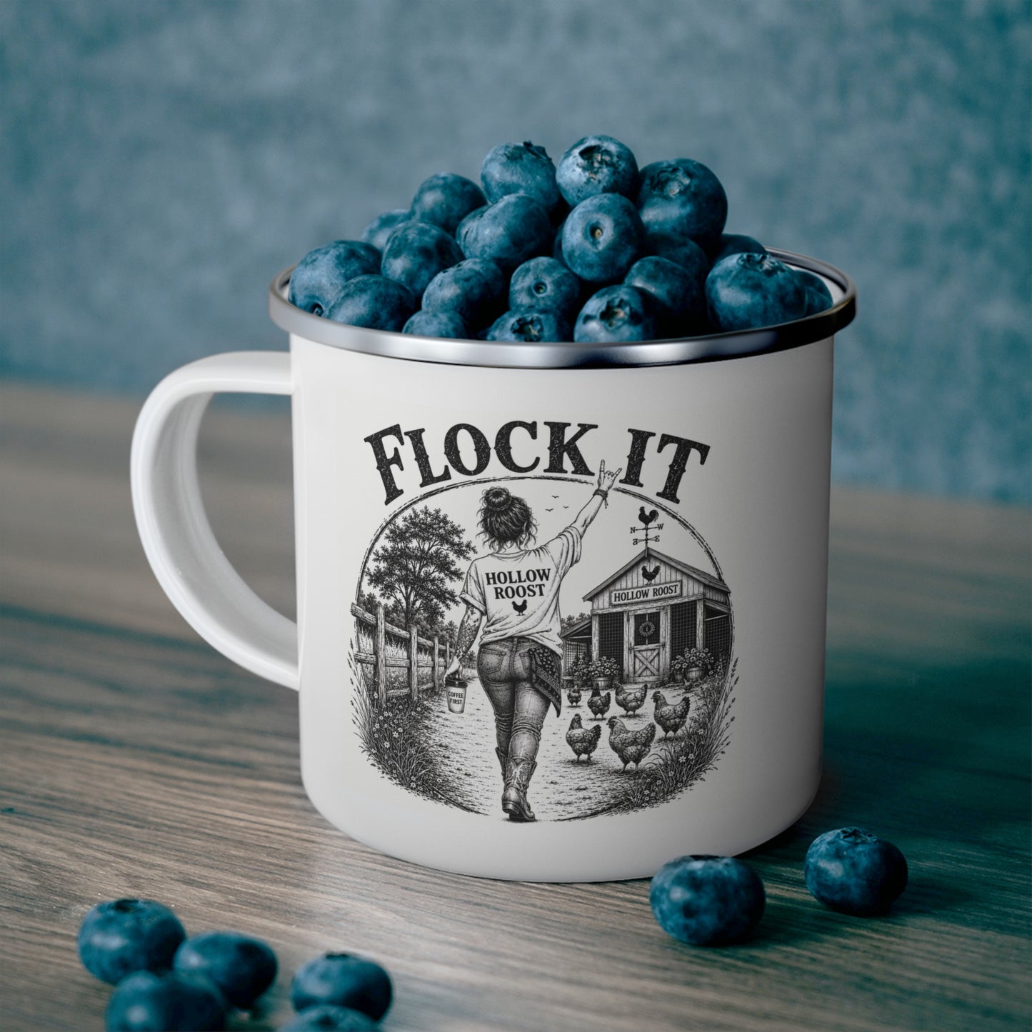 Flock it Enamel Camping Mug