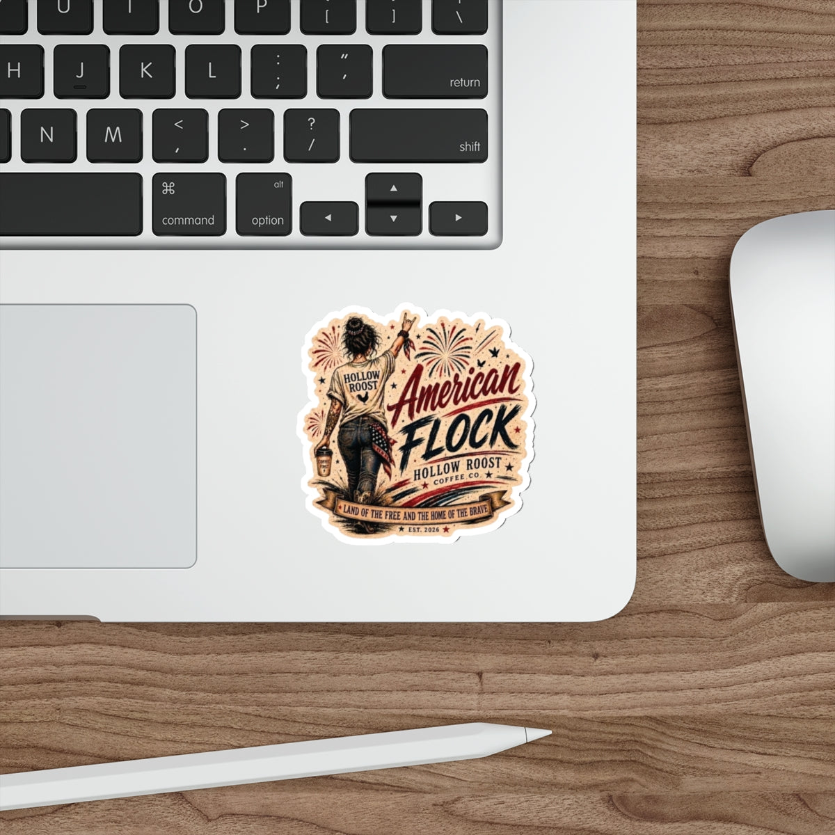 American flock Die-Cut Stickers
