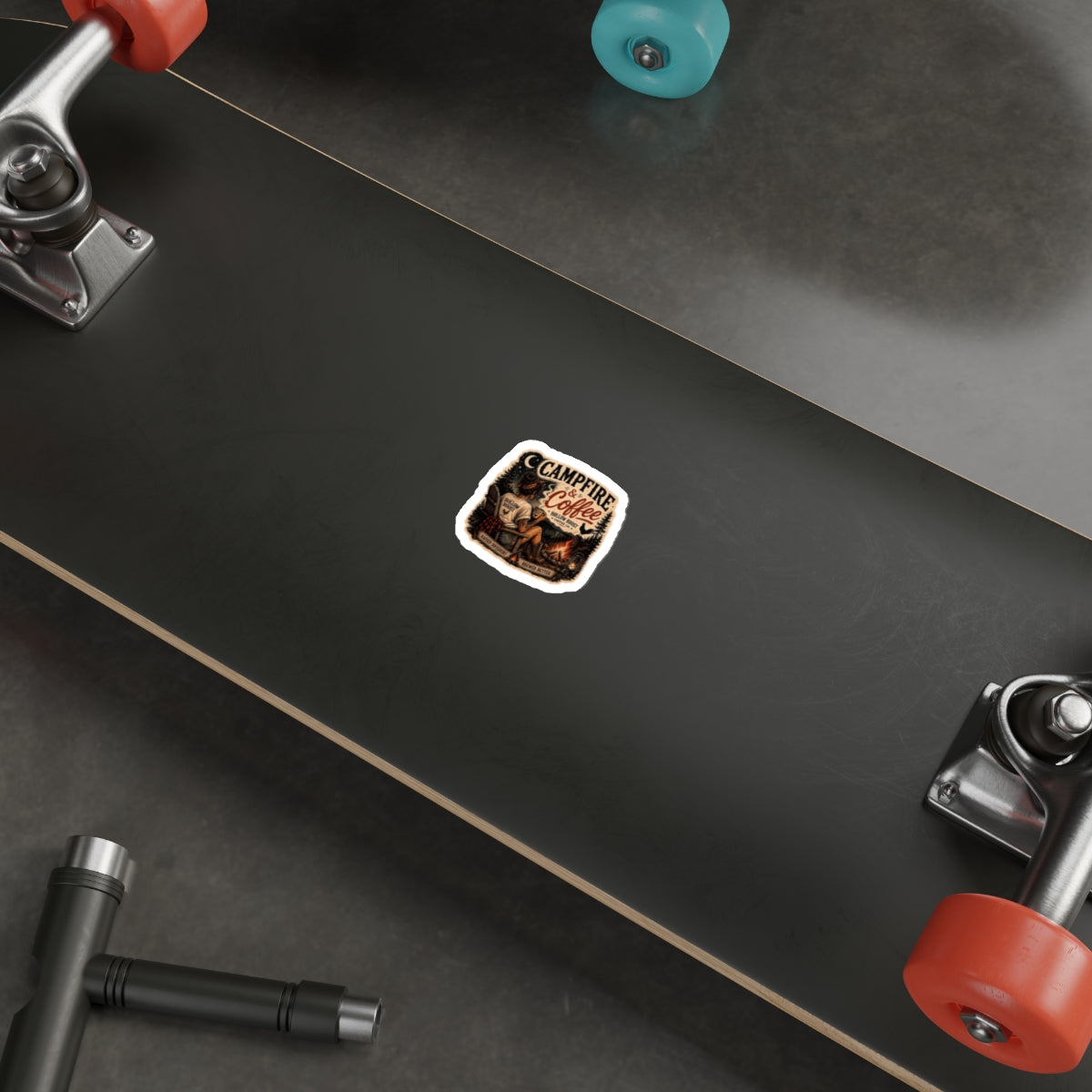 Campfire and Coffee Die-Cut Stickers