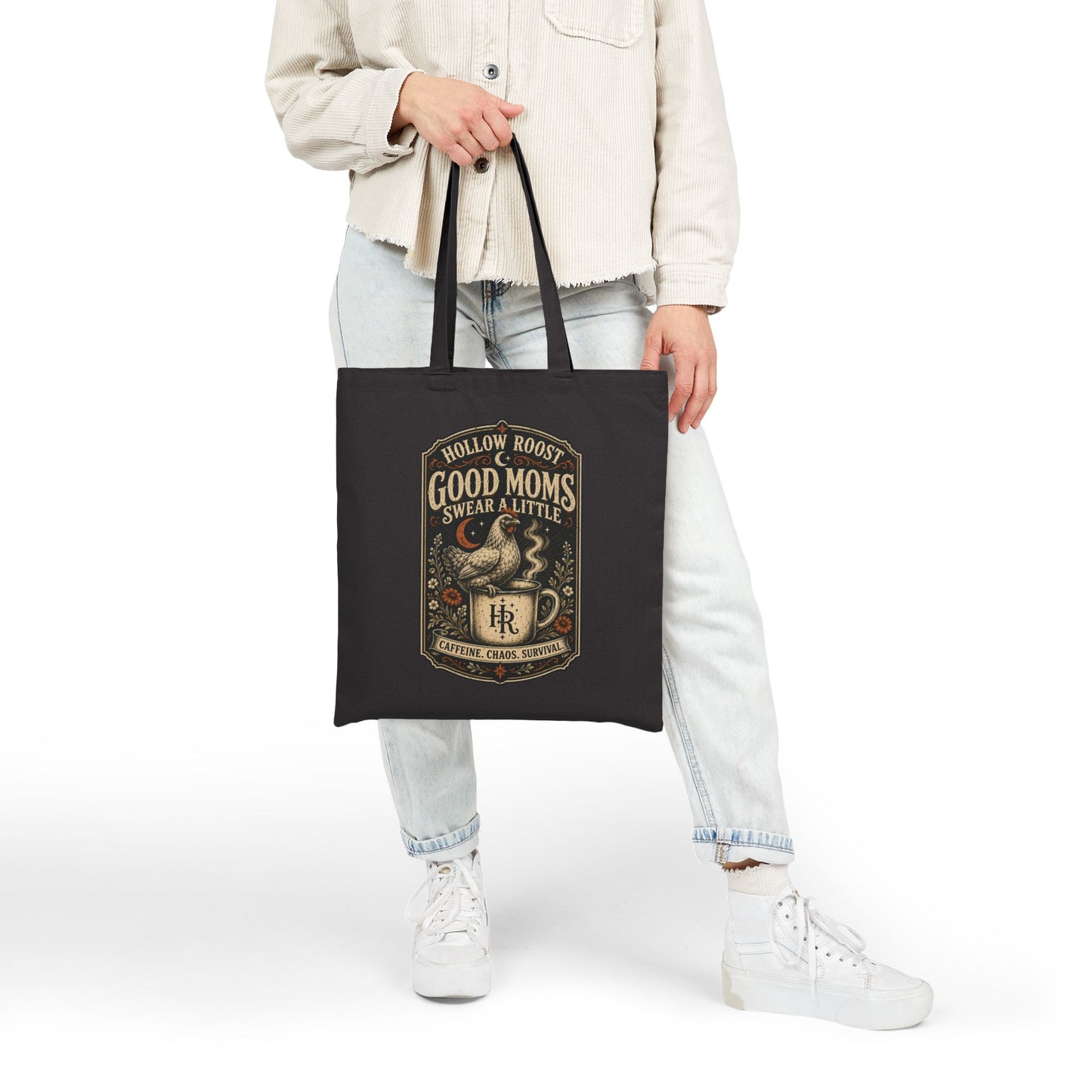Good Moms Swear a Little Cotton Canvas Tote Bag