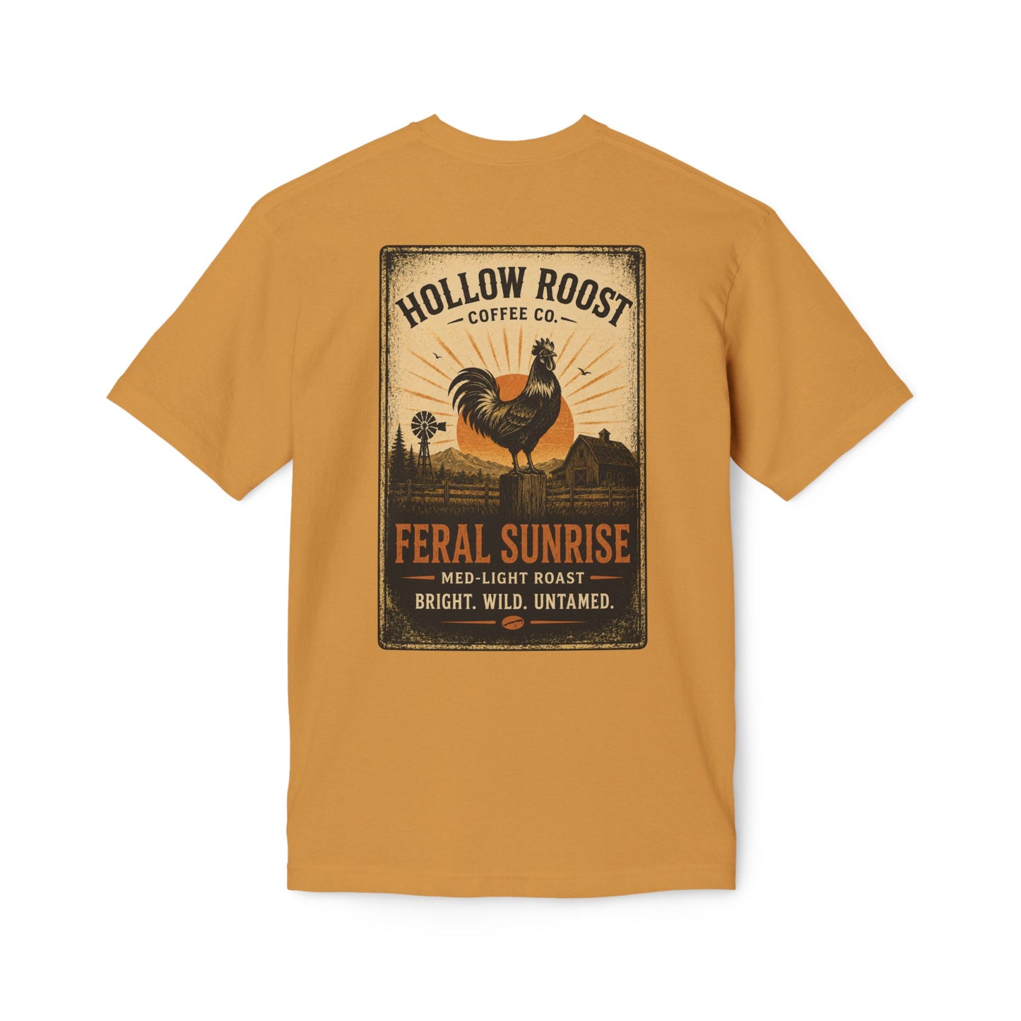 Feral Sunrise Unisex Midweight T-shirt, Made in US