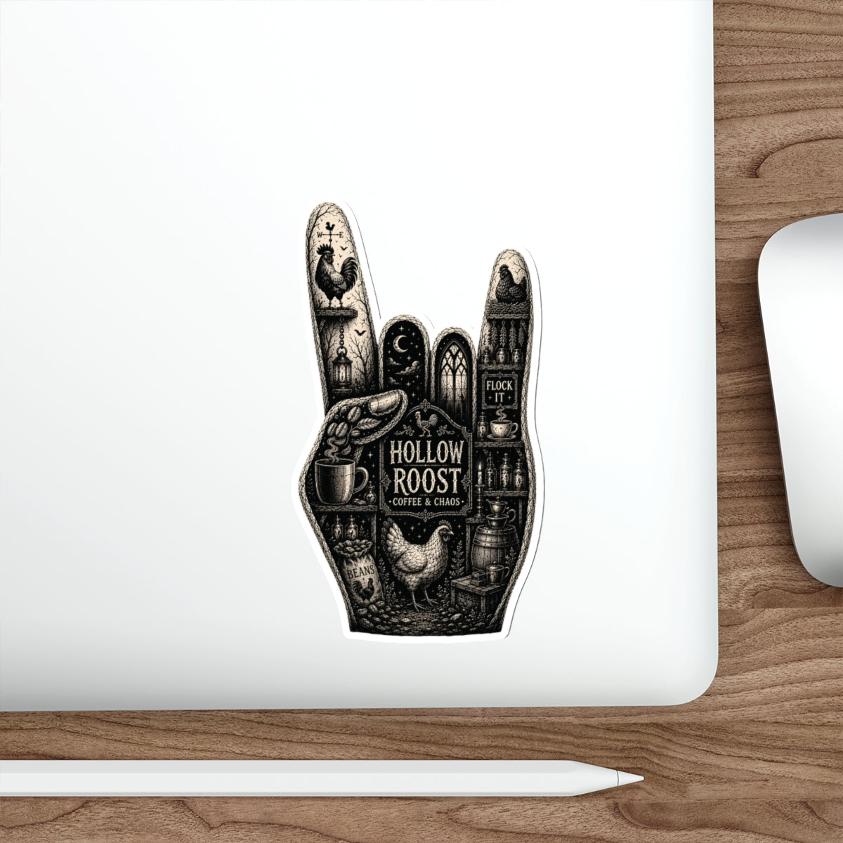 Flock on Die-Cut Stickers