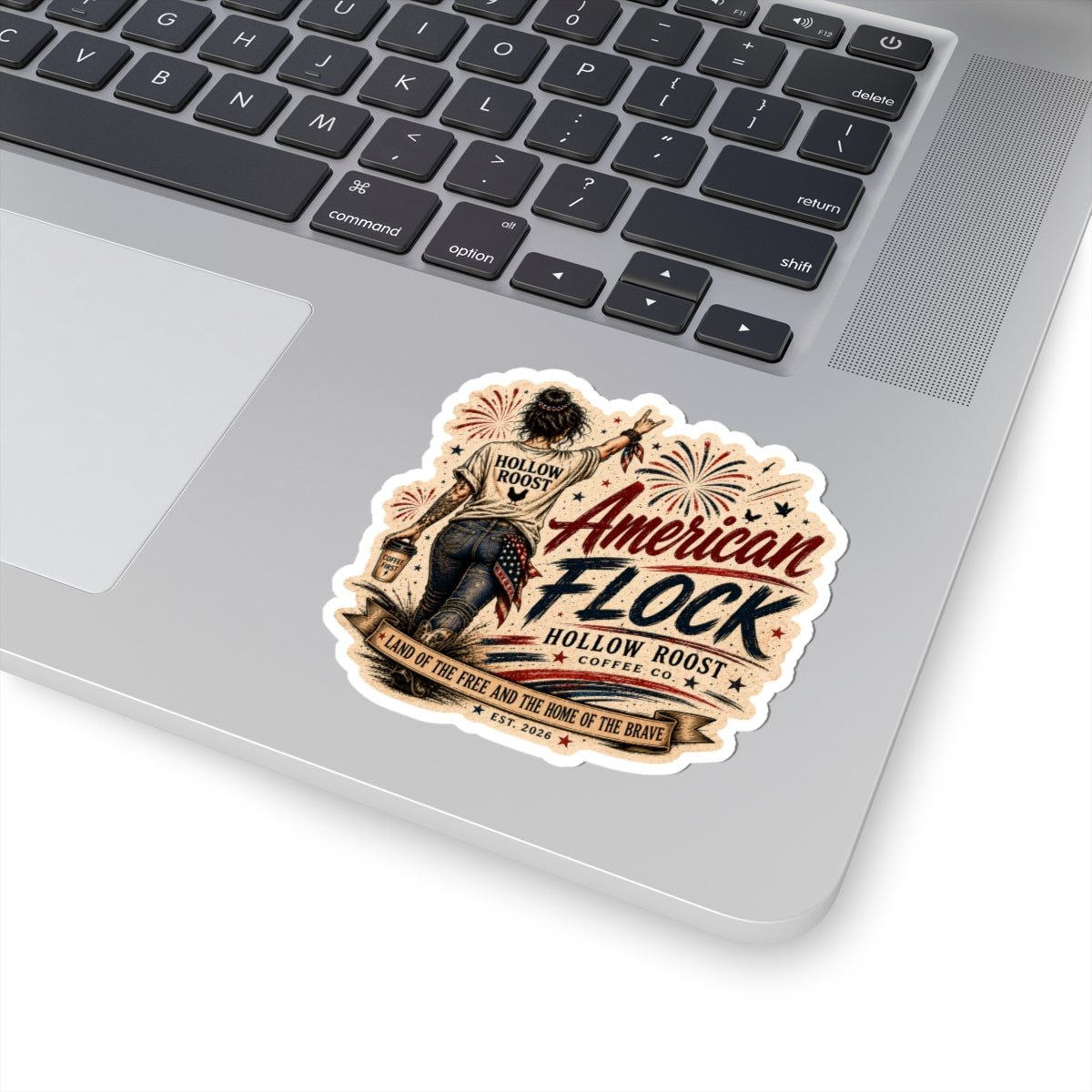 American flock sticker