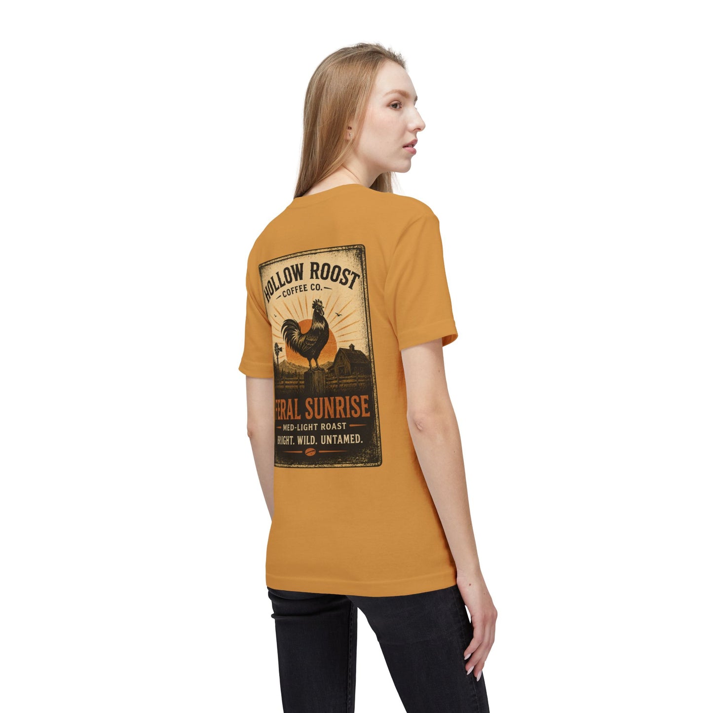 Feral Sunrise Unisex Midweight T-shirt, Made in US