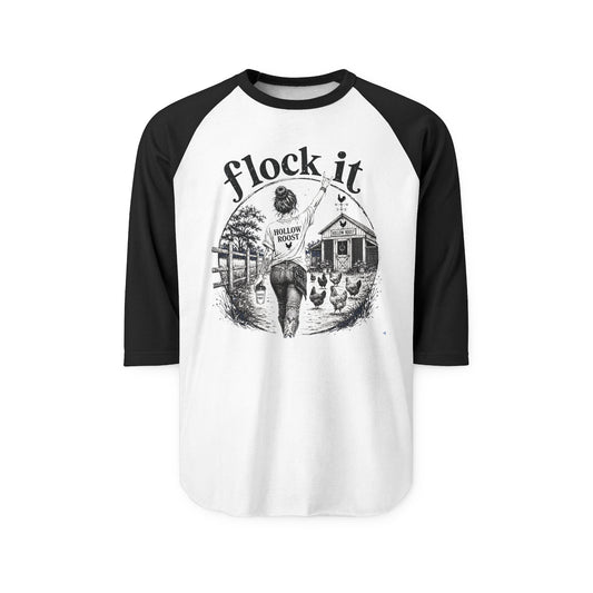 Flock it Unisex Three-Quarter Sleeve Raglan Shirt