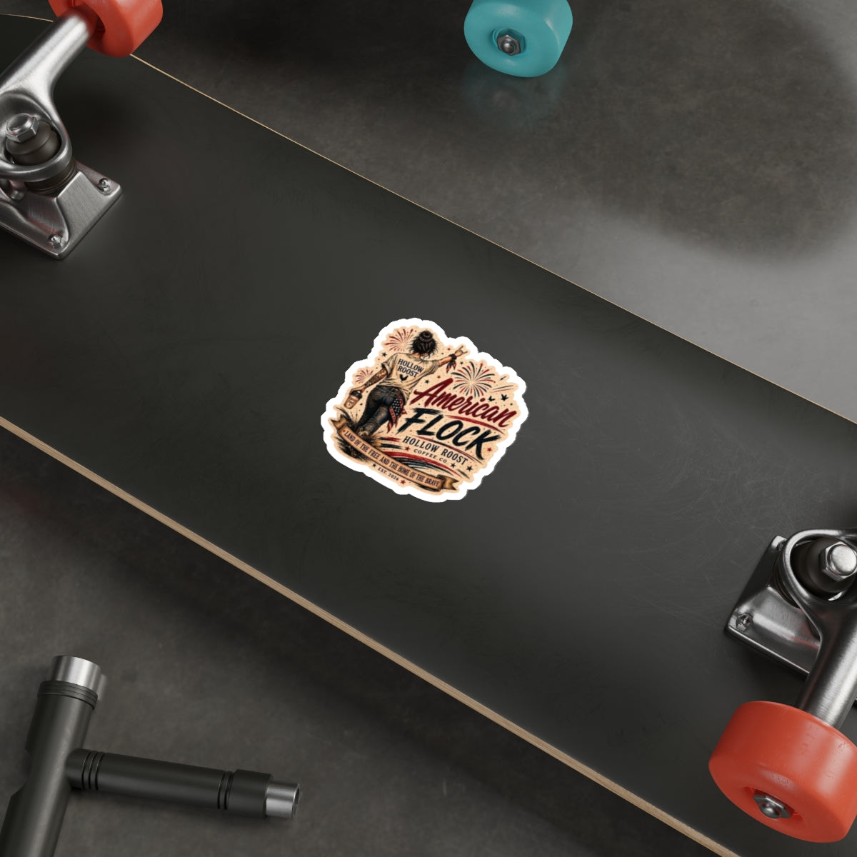 American flock Die-Cut Stickers