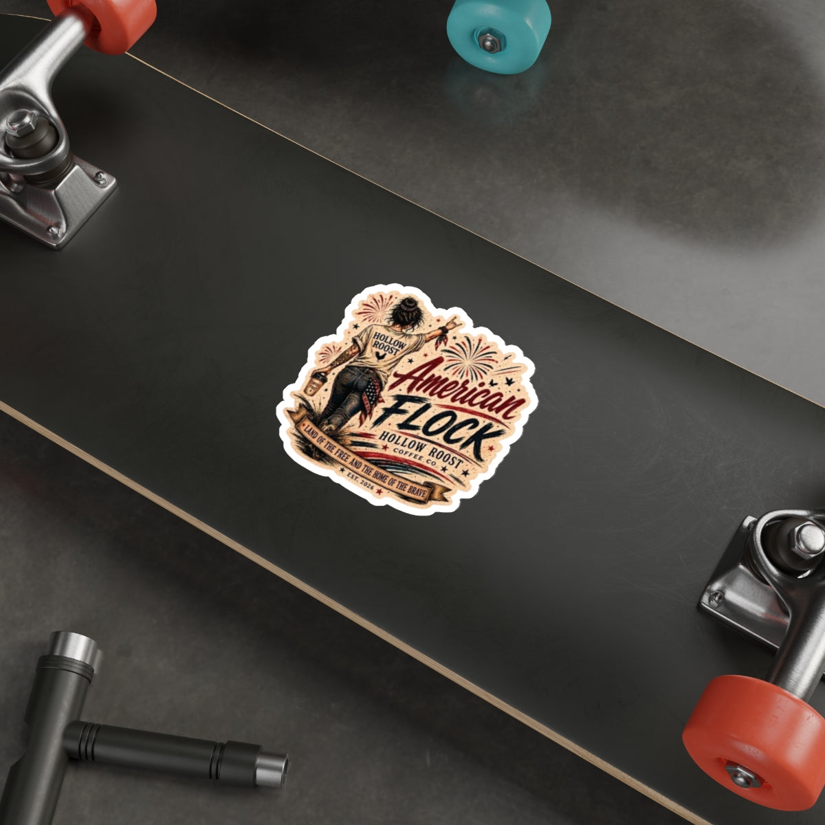 American flock Die-Cut Stickers