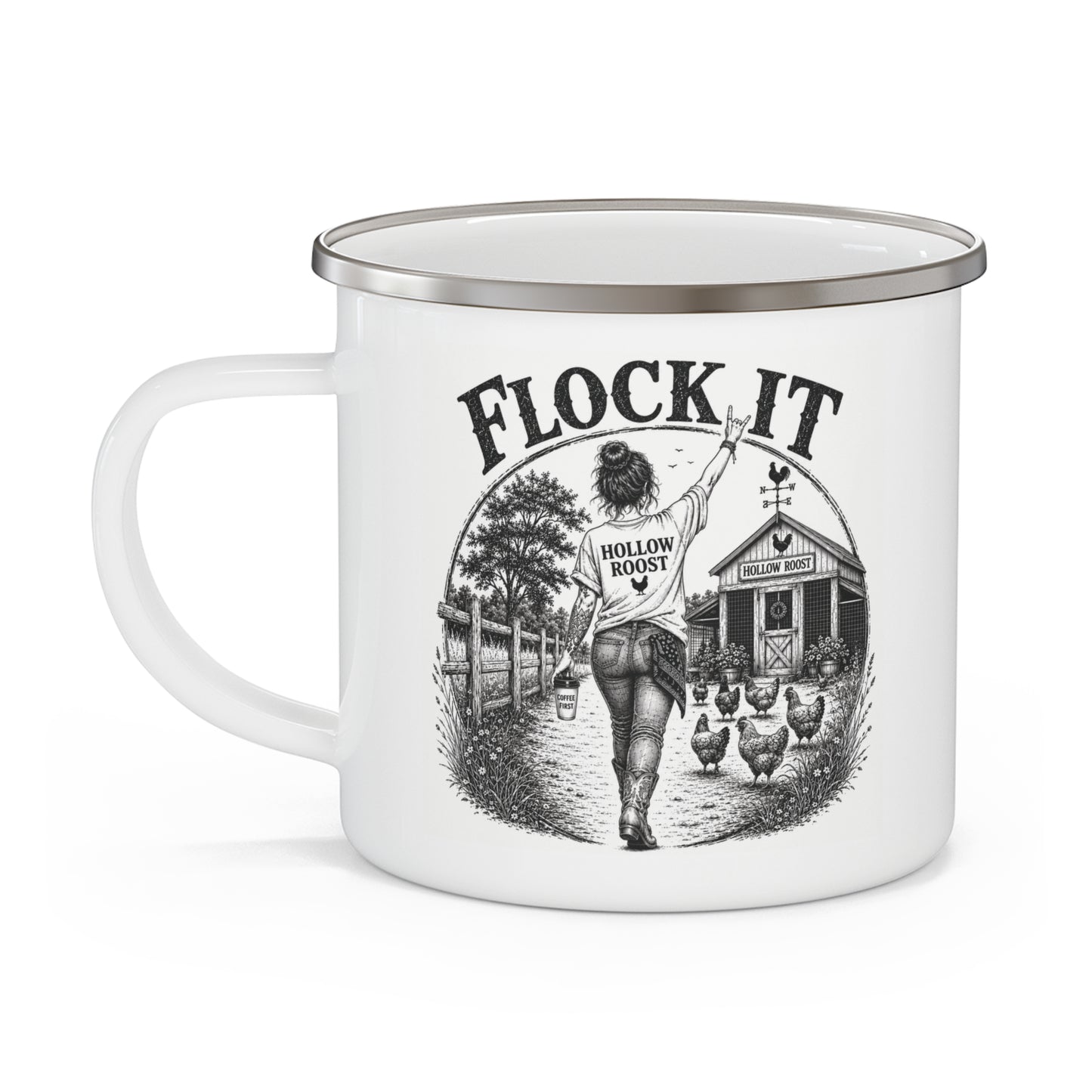 Flock it Enamel Camping Mug