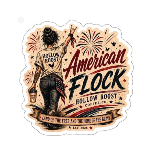 American flock Die-Cut Stickers