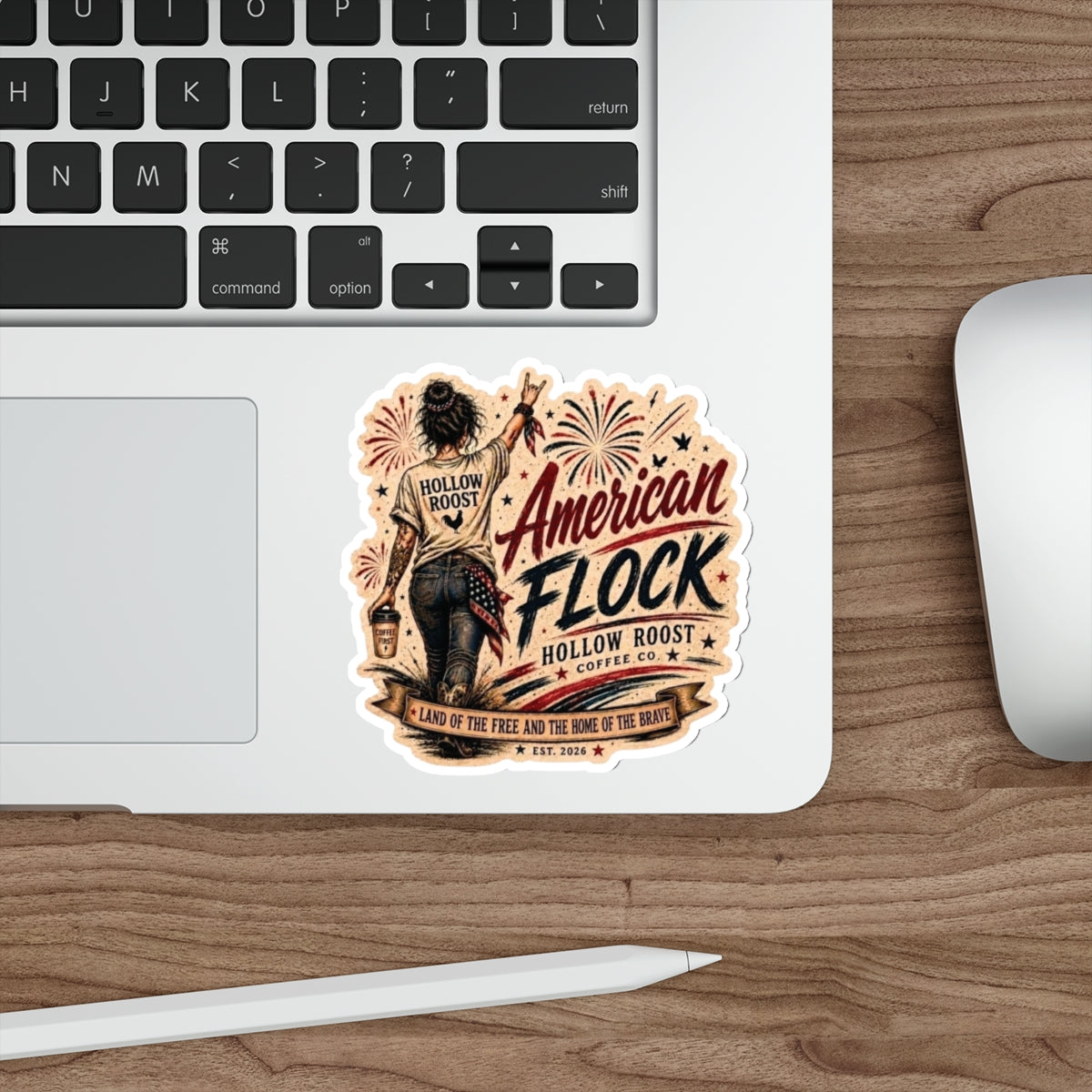 American flock Die-Cut Stickers