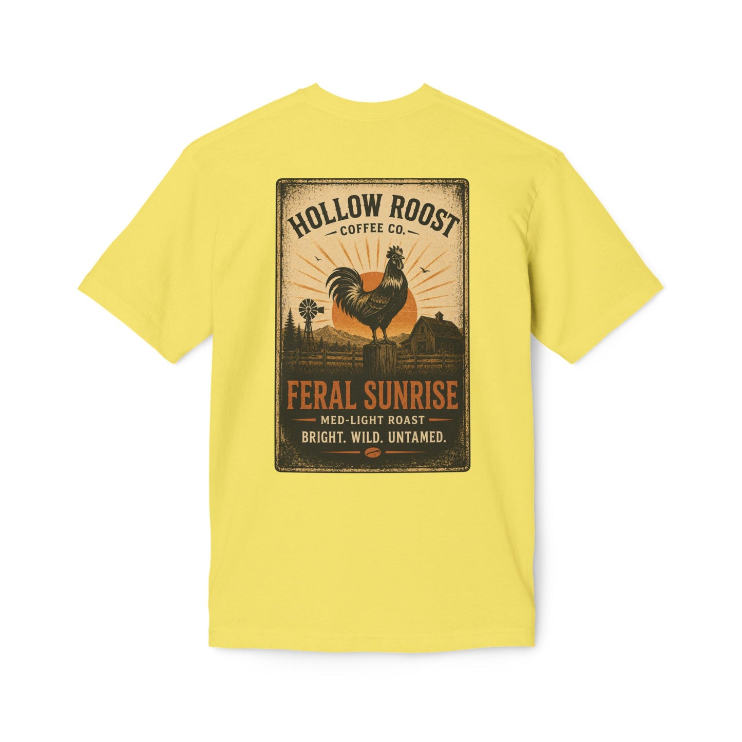 Feral Sunrise Unisex Midweight T-shirt, Made in US