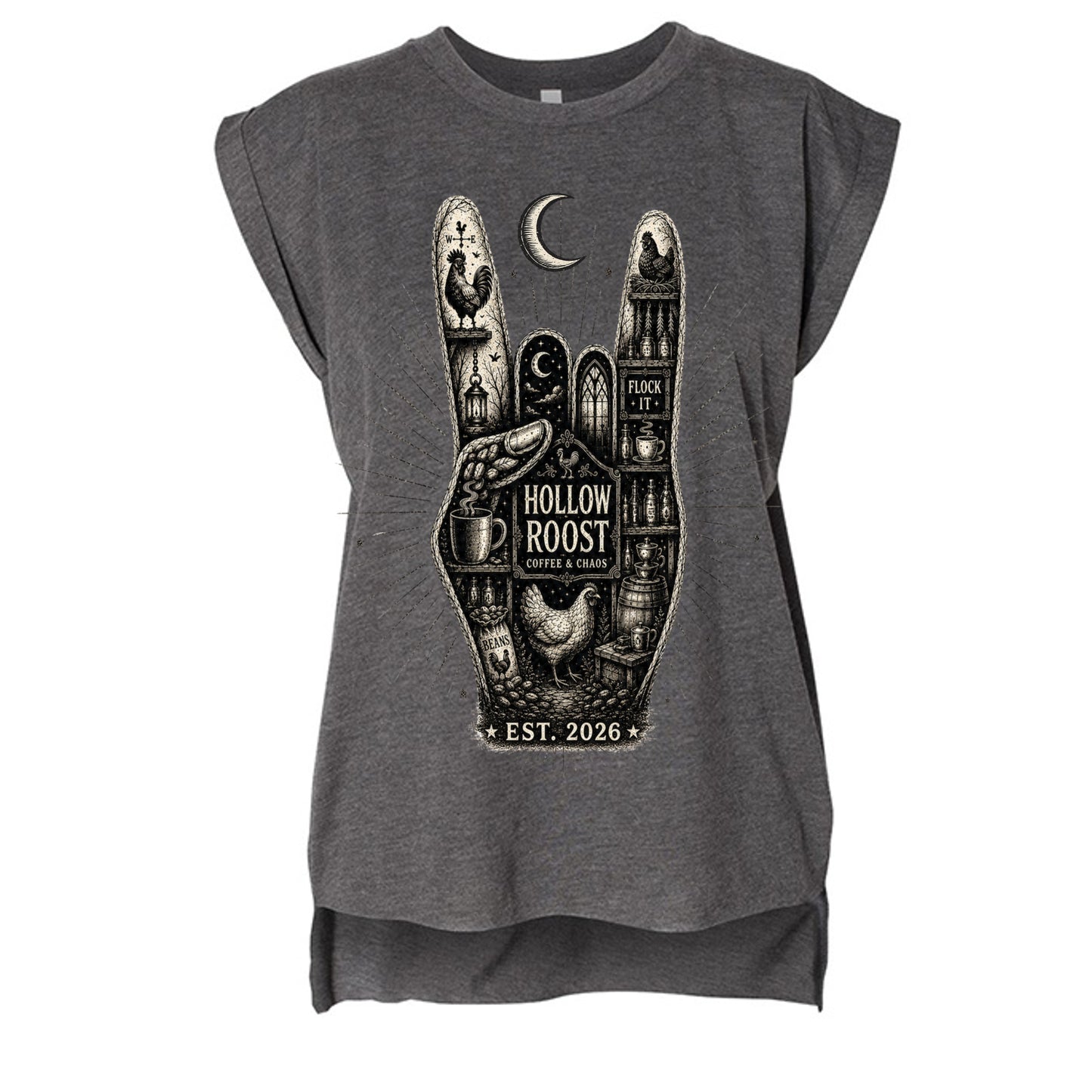 DARK GRY HEATHER - 8804 - FRONT