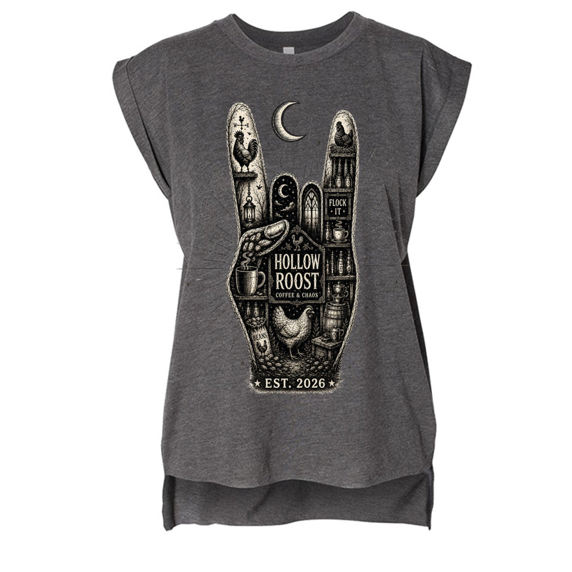 DARK GRY HEATHER - 8804 - FRONT